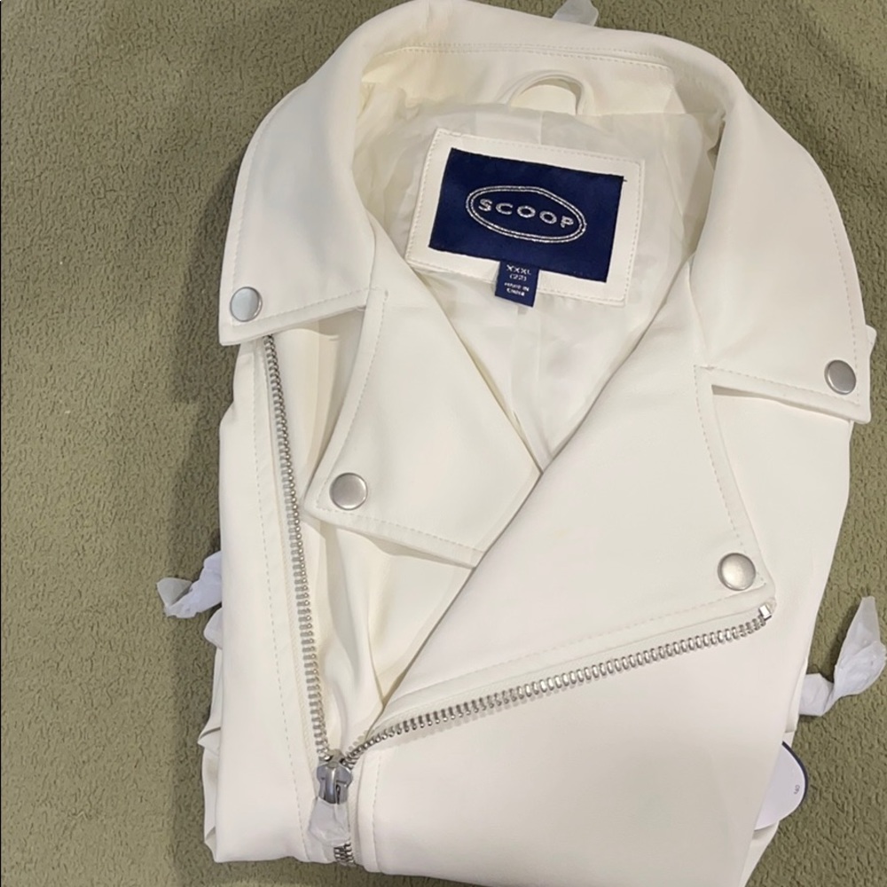 White BIKER/MOTO jacket